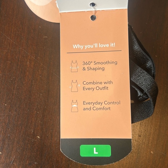 Shapermint Essentials All Day Every Day Shaping Scoop Neck Cami Black Size L - Picture 4 of 10